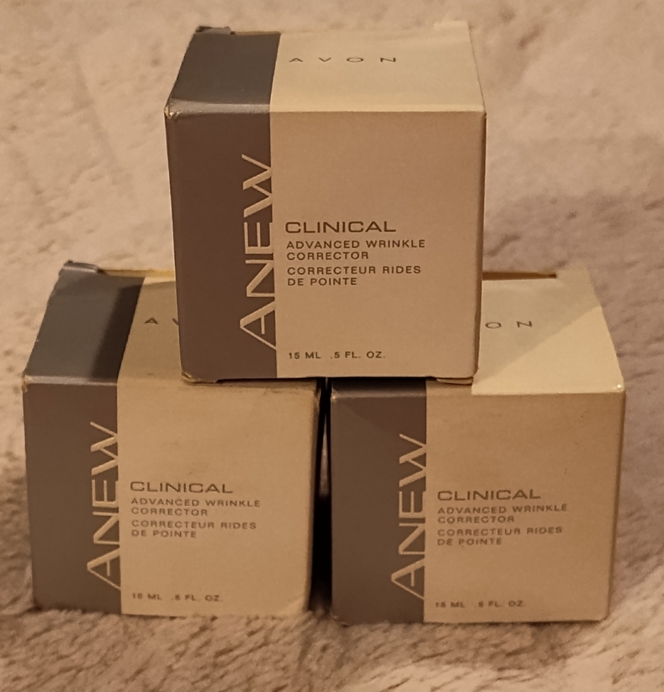 NEW!! 3- AVON Anew Clinical Advanced Wrinkle Corrector 5oz ea